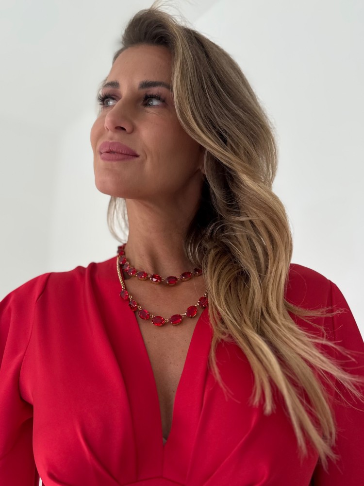 Sukienka czerwona RACHEL