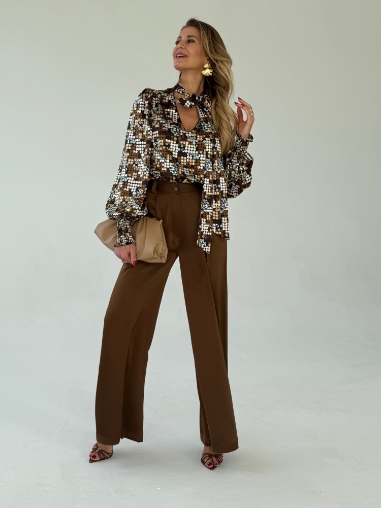 Spodnie brązowe NICO