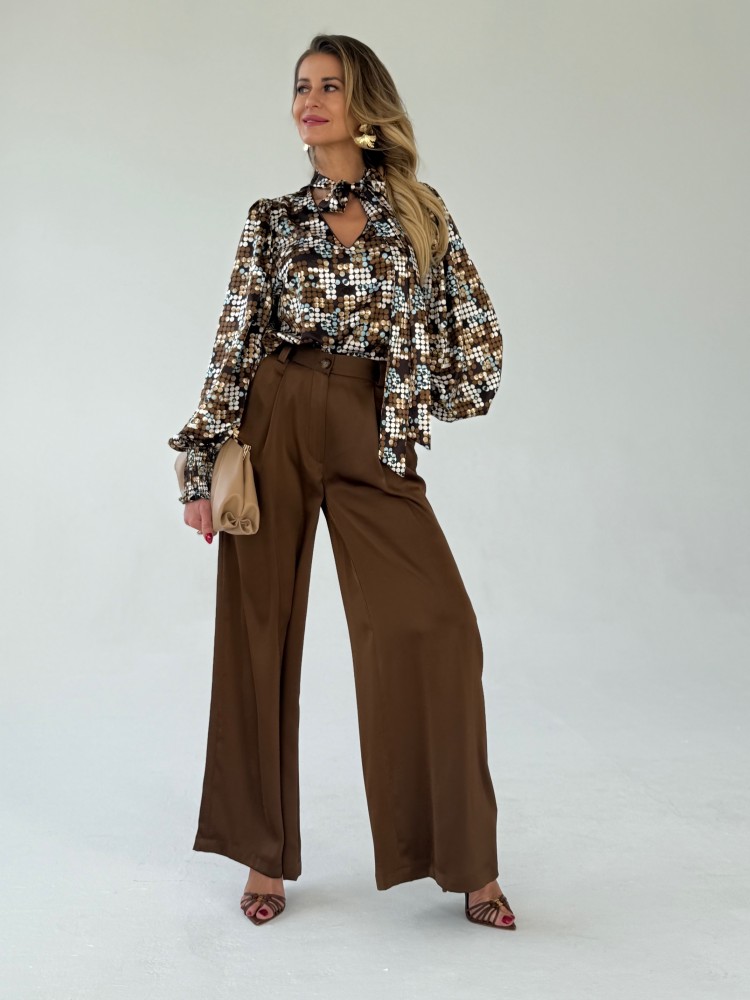 Spodnie brązowe NICO
