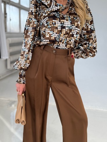 Spodnie brązowe NICO