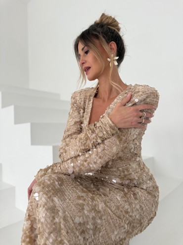 Sukienka beżowa ROMA