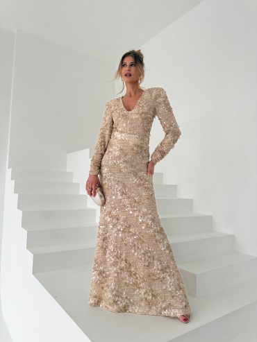 Sukienka beżowa ROMA