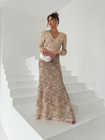 Sukienka beżowa ROMA