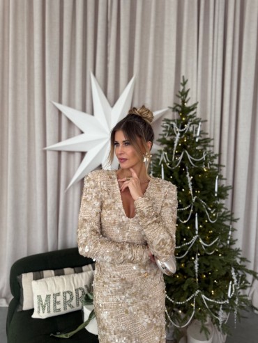 Sukienka beżowa ROMA