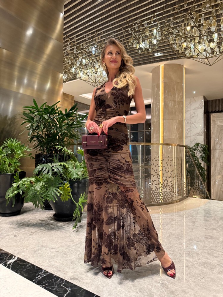 Sukienka brązowa LARA