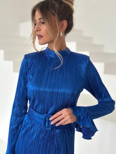 Sukienka RAFIA niebieska