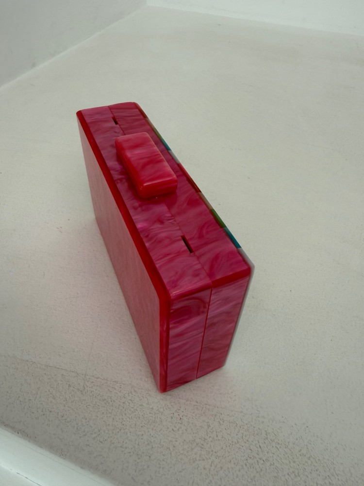 Torebka perłowy róż - kolorowa