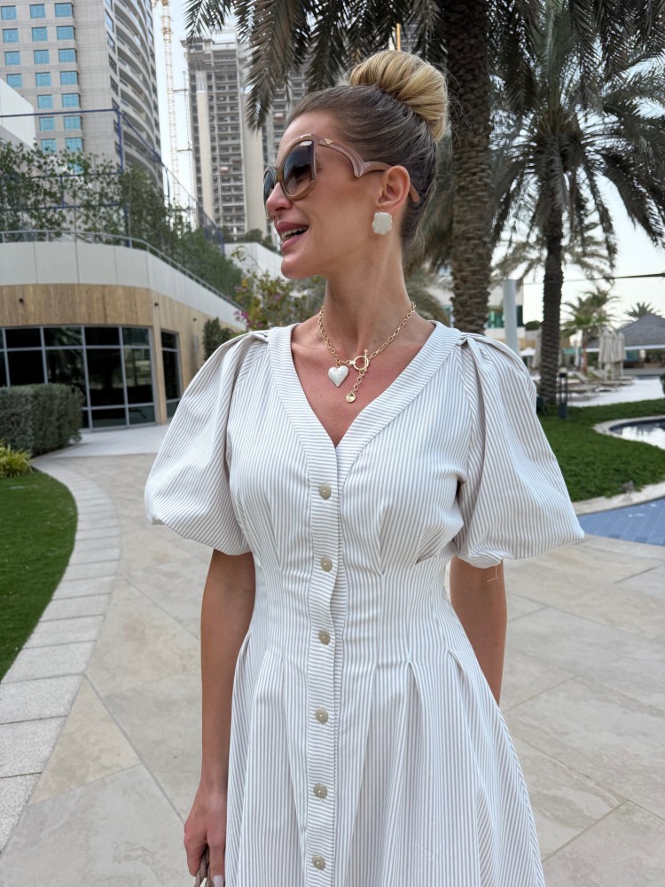 Sukienka midi w paski CLARA