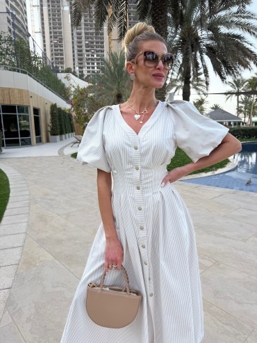 Sukienka midi w paski CLARA