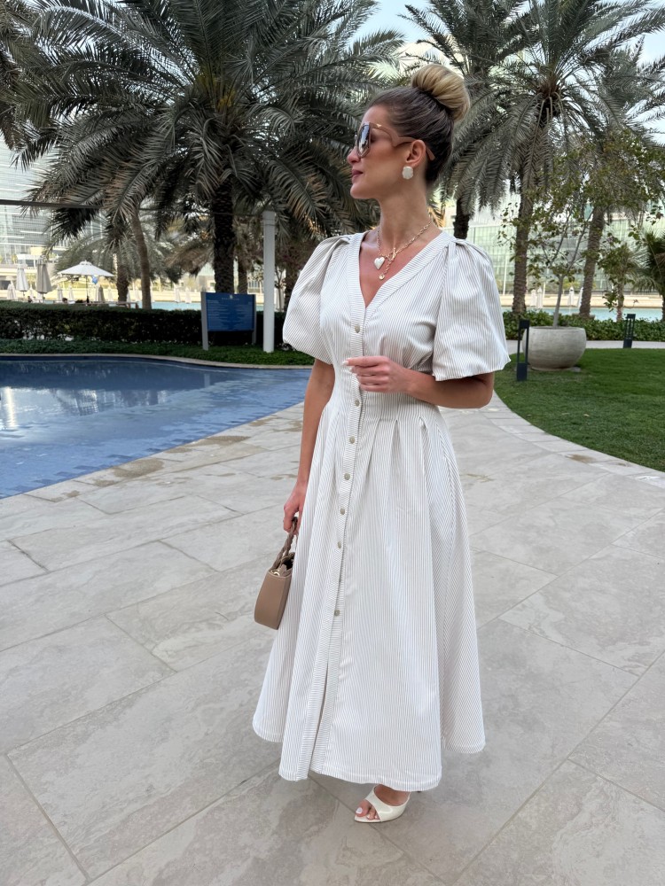 Sukienka midi w paski CLARA