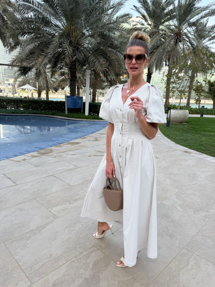 Sukienka midi w paski CLARA