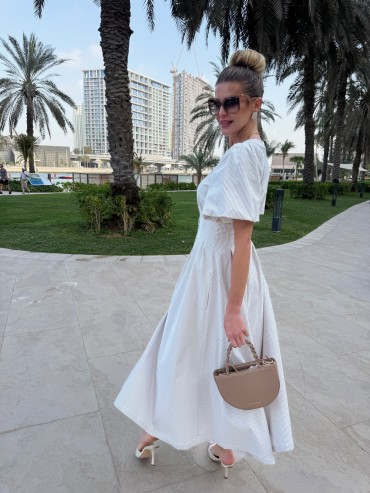 Sukienka midi w paski CLARA