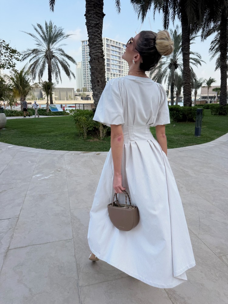 Sukienka midi w paski CLARA