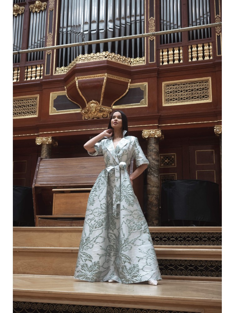 Sukienka długa turkusowa Magnolia