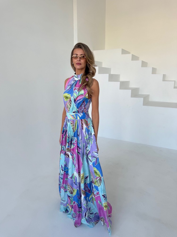 Sukienka maxi błękit MARBEL