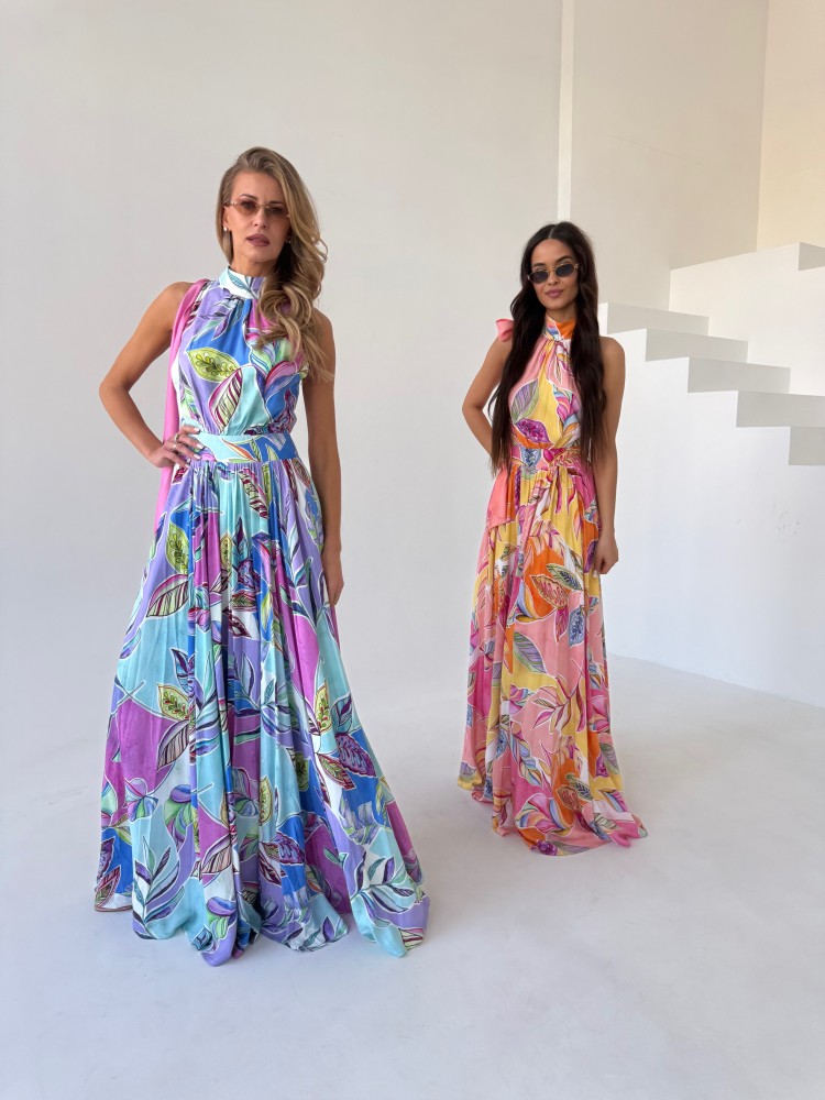 Sukienka maxi błękit MARBEL