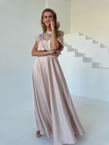 Sukienka beżowo/złota SAMMY