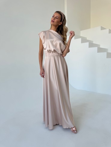 Sukienka beżowo/złota SAMMY