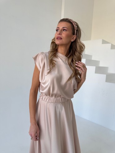 Sukienka beżowo/złota SAMMY