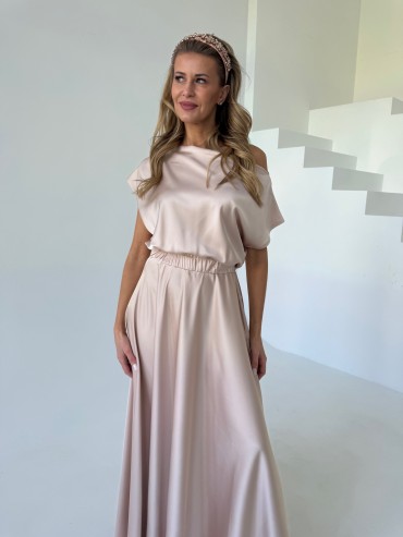 Sukienka beżowo/złota SAMMY