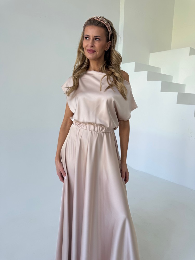 Sukienka beżowo/złota SAMMY