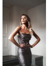 Sukienka maxi cekin granatowa MOONLIGHT GLAM