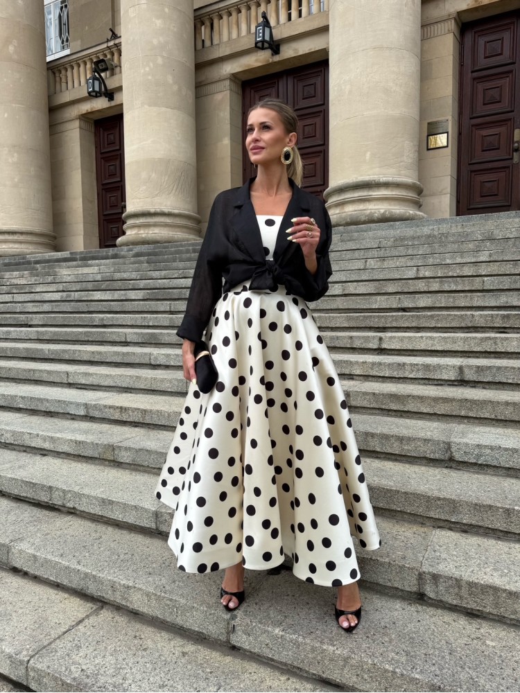 Sukienka midi w grochy AUDREY