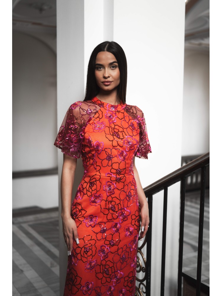 Sukienka maxi czerwona GITANA
