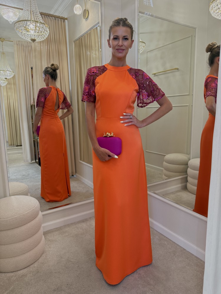 Sukienka maxi pomarańczowa GITANA