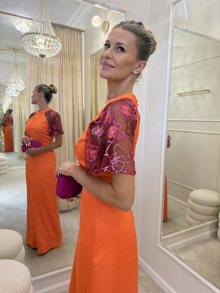 Sukienka maxi pomarańczowa GITANA
