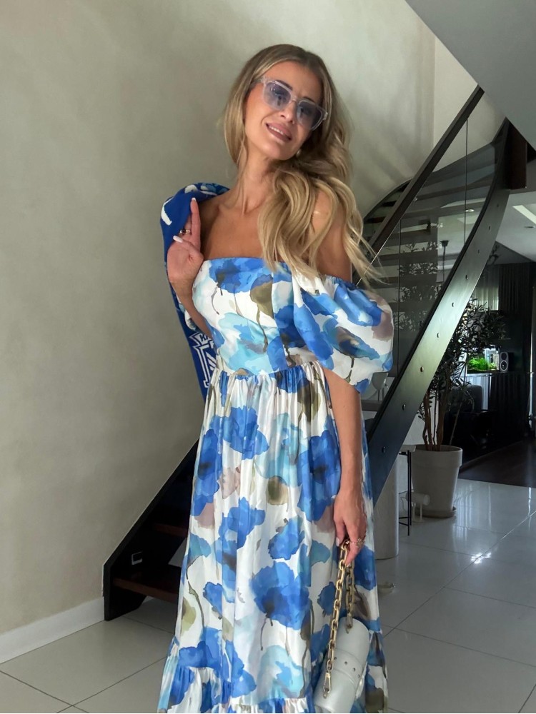 Sukienka maxi niebieska FELICIA