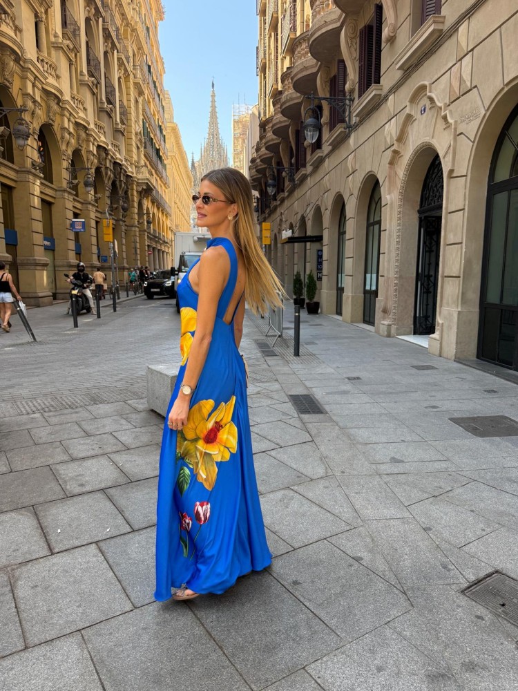 Sukienka maxi niebieska IVORY