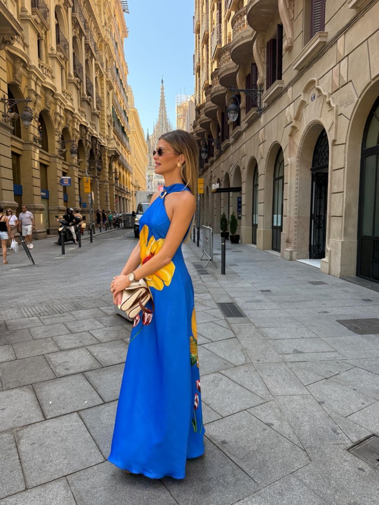 Sukienka maxi niebieska IVORY