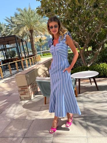 Sukienka maxi jeansowa TOSCANIA