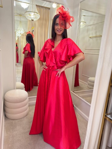 Sukienka maxi malinowa CAPRI