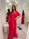 Sukienka maxi malinowa CAPRI
