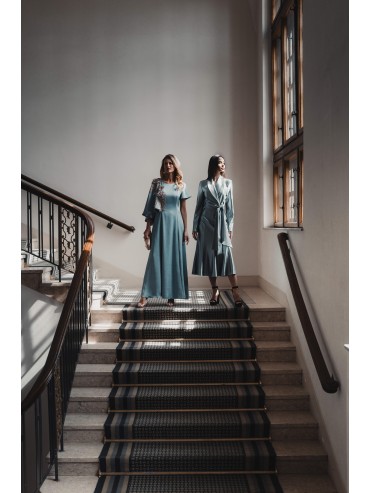 Sukienka maxi turkusowa MARGOT