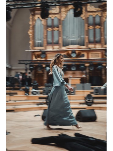 Sukienka maxi turkusowa MARGOT