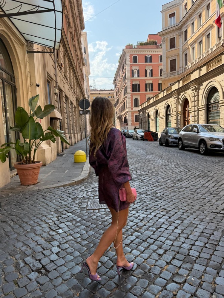 Sukienka mini fioletowa DAFNE
