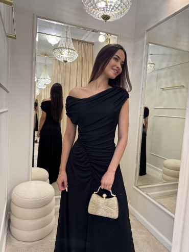 Sukienka maxi czarna VITTORIA