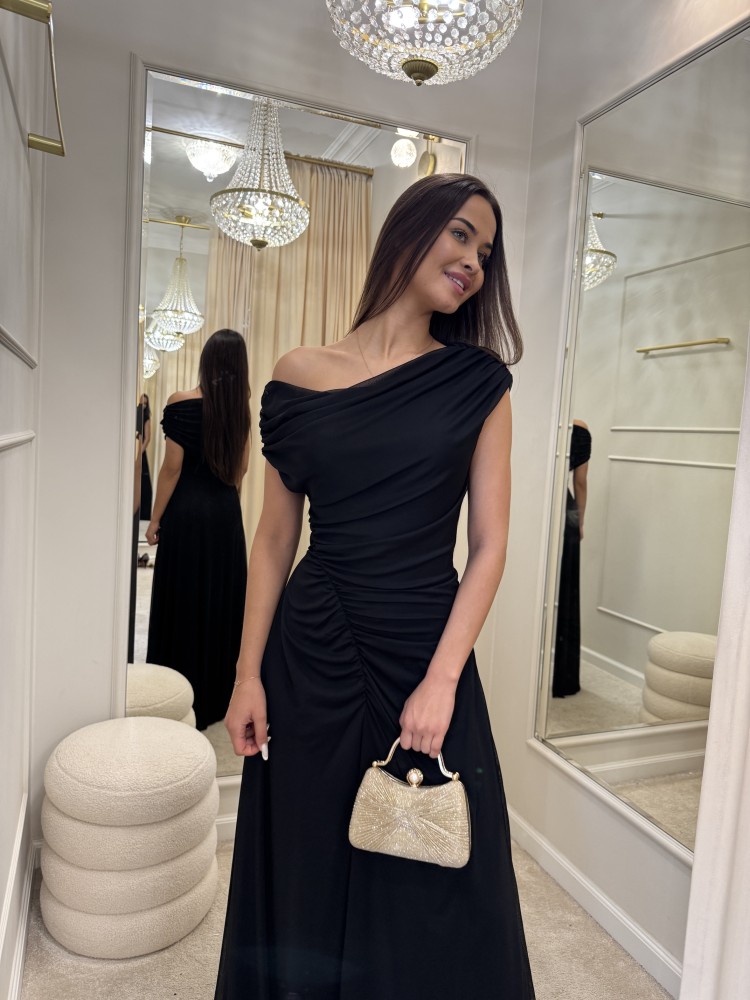 Sukienka maxi czarna VITTORIA