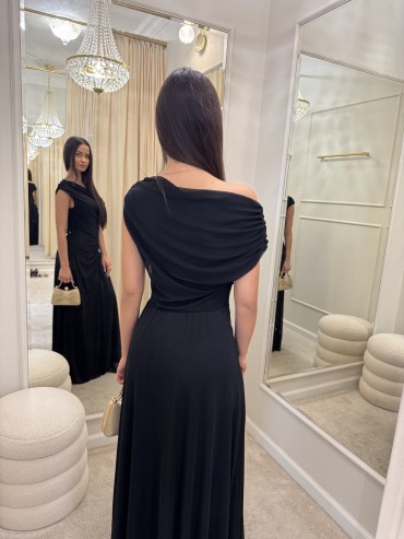 Sukienka maxi czarna VITTORIA