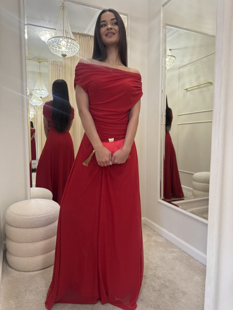 Sukienka maxi czerwona VITTORIA