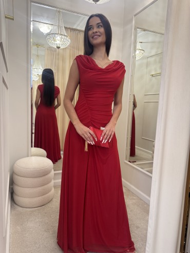 Sukienka maxi czerwona VITTORIA