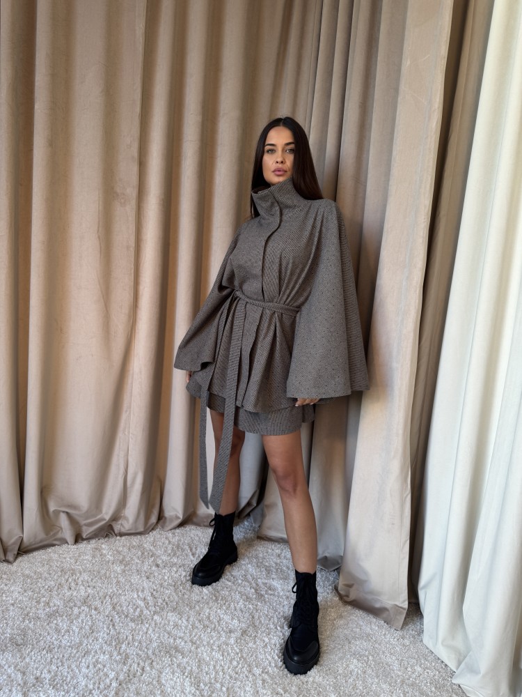 Ponczo wełniane CRYSTALGRAY