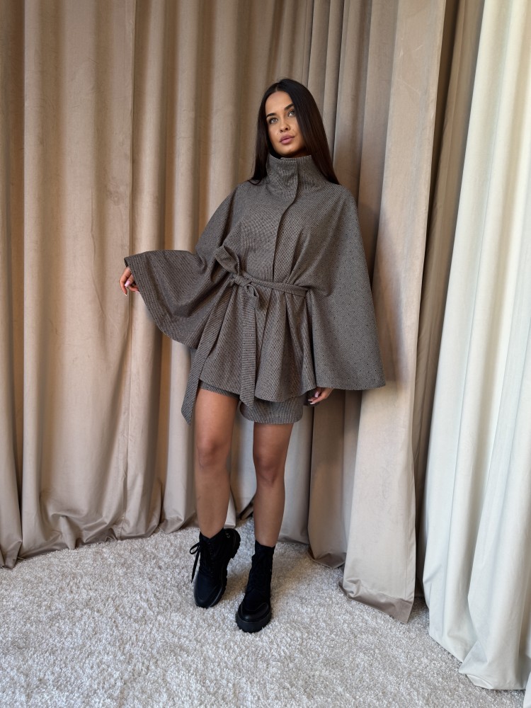 Ponczo wełniane CRYSTALGRAY