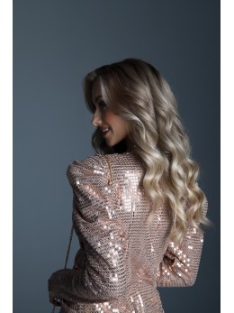 Sukienka pudrowy róż SABIA