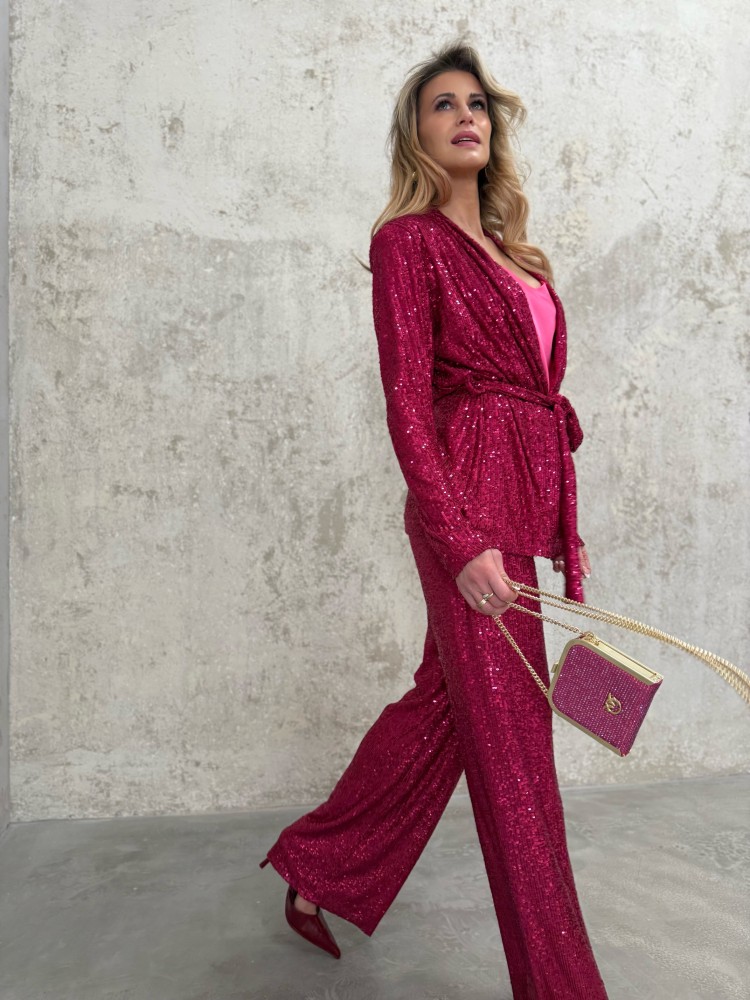 Spodnie amarantowe TESSA