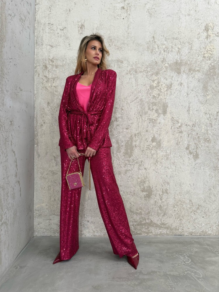 Spodnie amarantowe TESSA