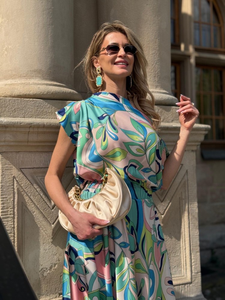 Sukienka turkusowa SAMMY